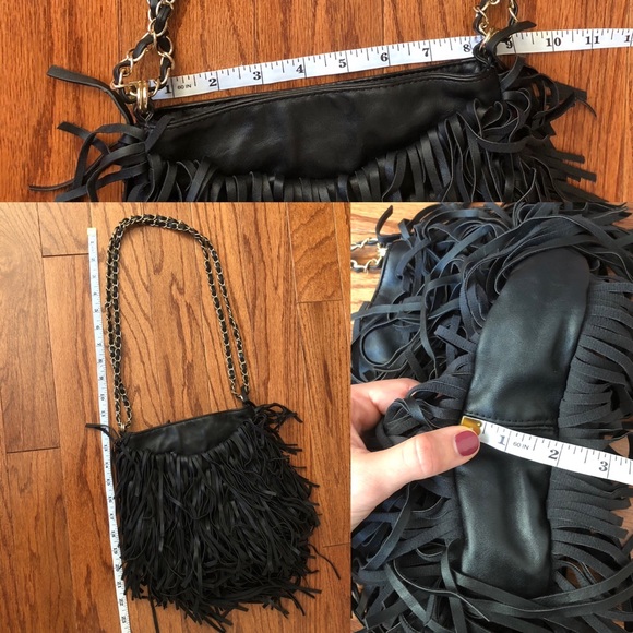 SOLD Ecoté {Urban Outfitters} Black Fringe Purse - Picture 8 of 8